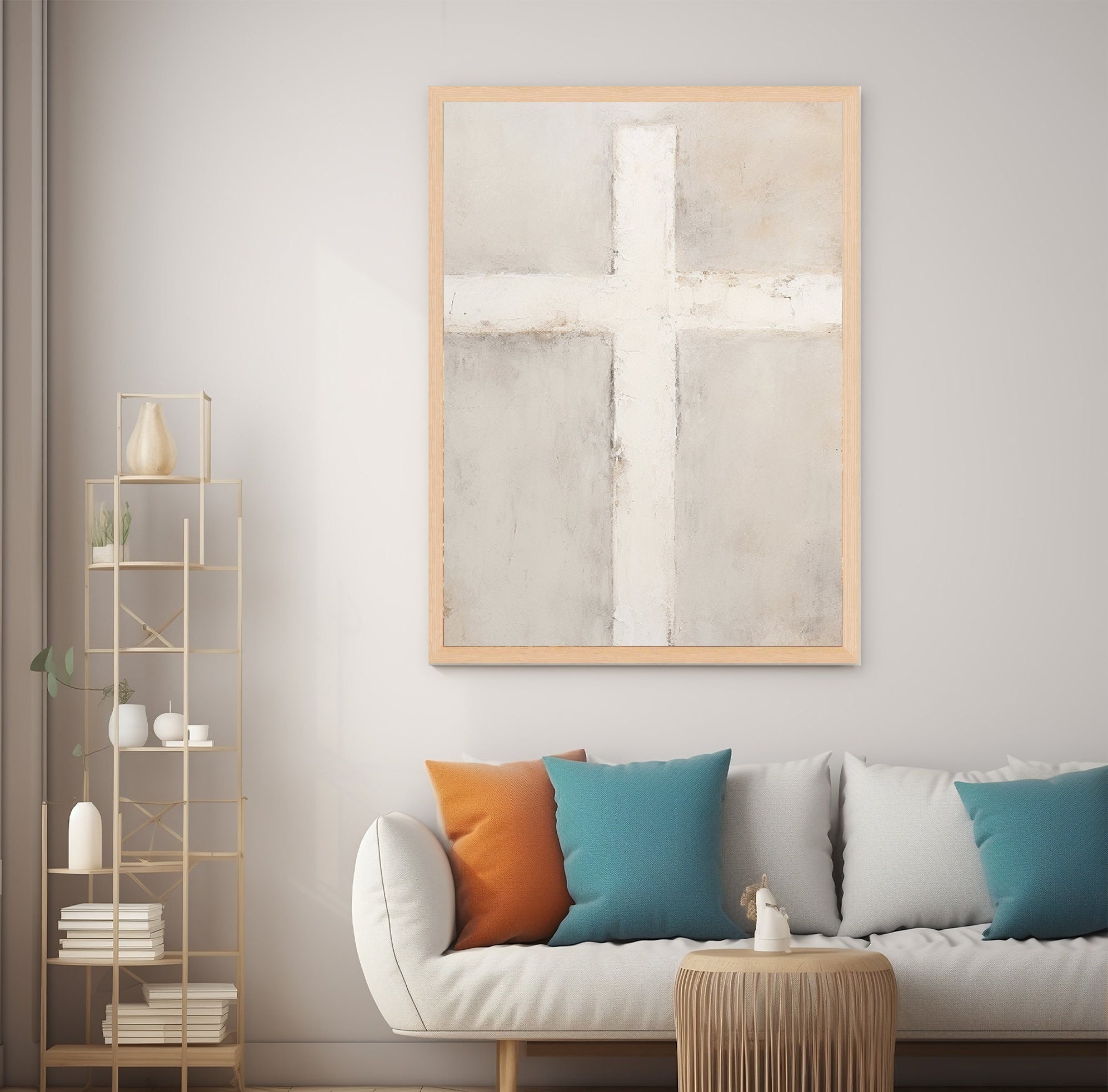 Cross Bible Art Poster, Christian Poster, Jesus Art, Scripture Wall Art, Christian Gifts